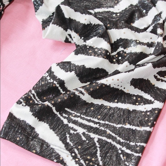 VTG y2k Zebra Print Lamé Beaded Hem Shirt Jacket - Picture 10 of 11